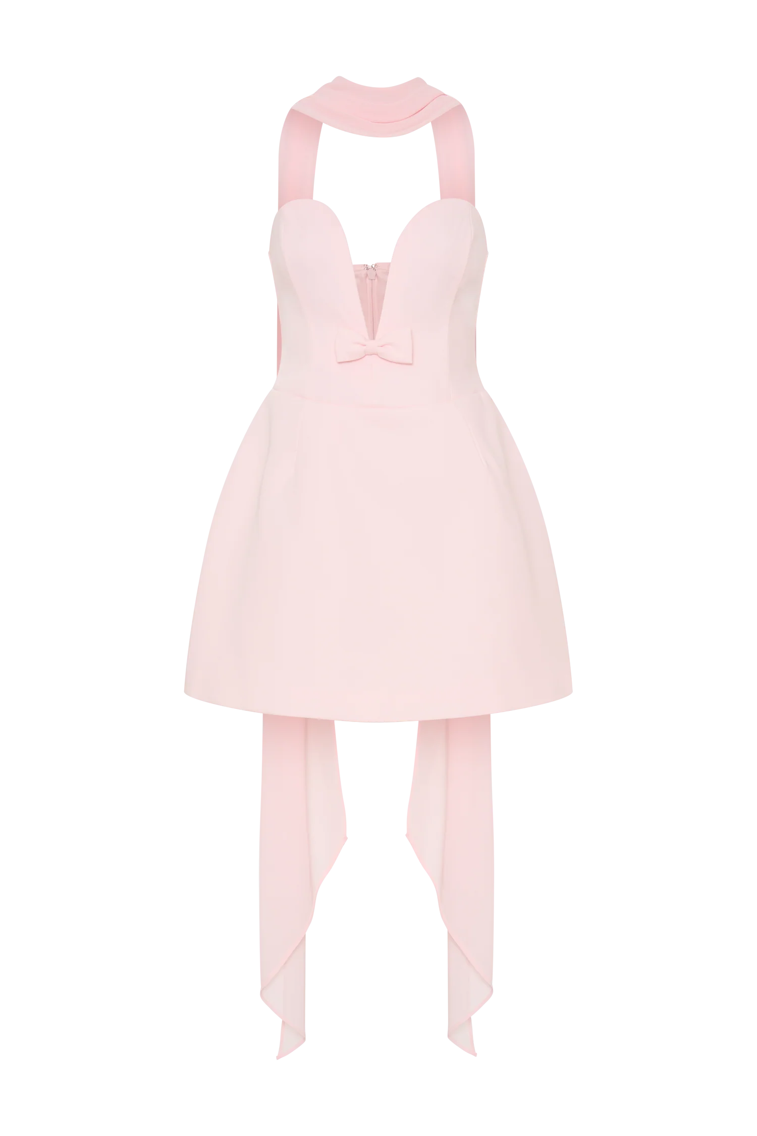 Orellia Strapless Suiting Mini Dress - Soft Pink