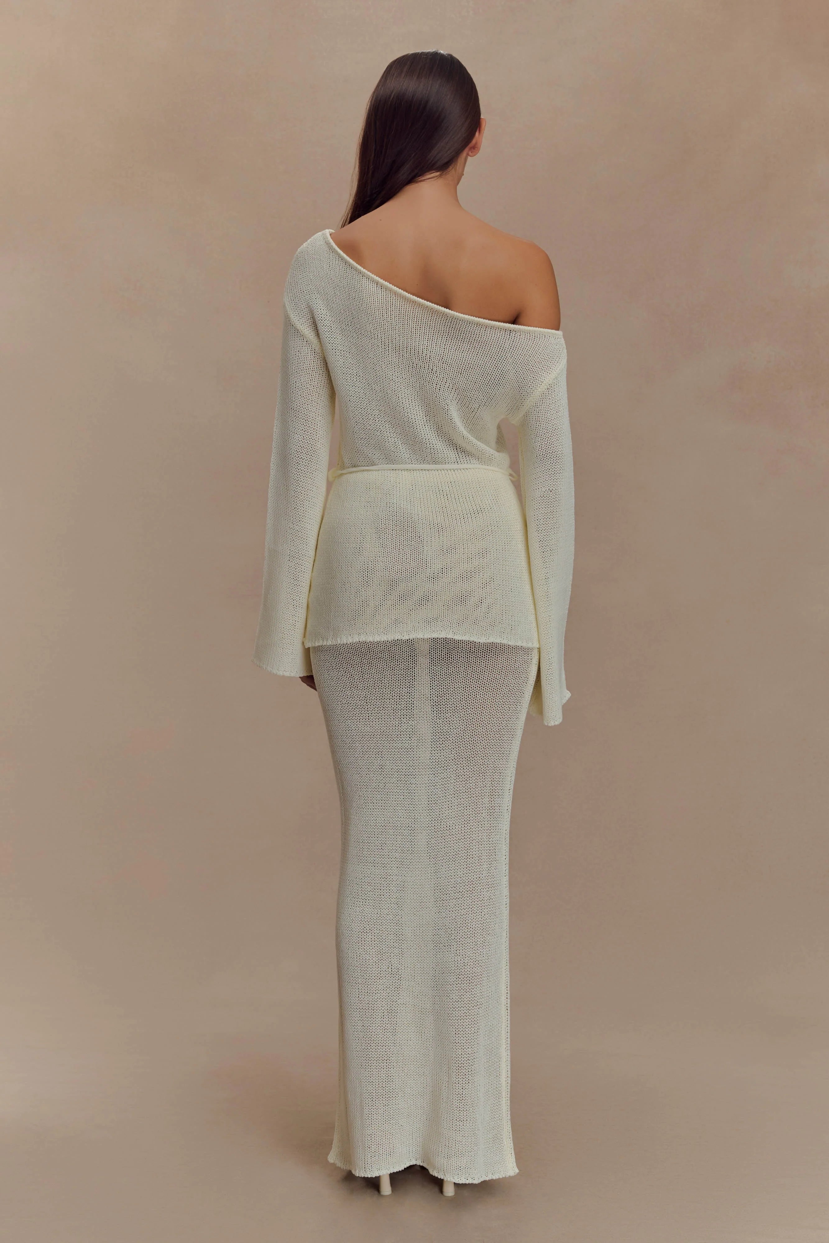 Reagan Off Shoulder Knit Top - White