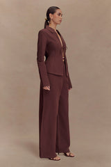 Annalee Cotton Beaded Tie Shirt - Dark Espresso