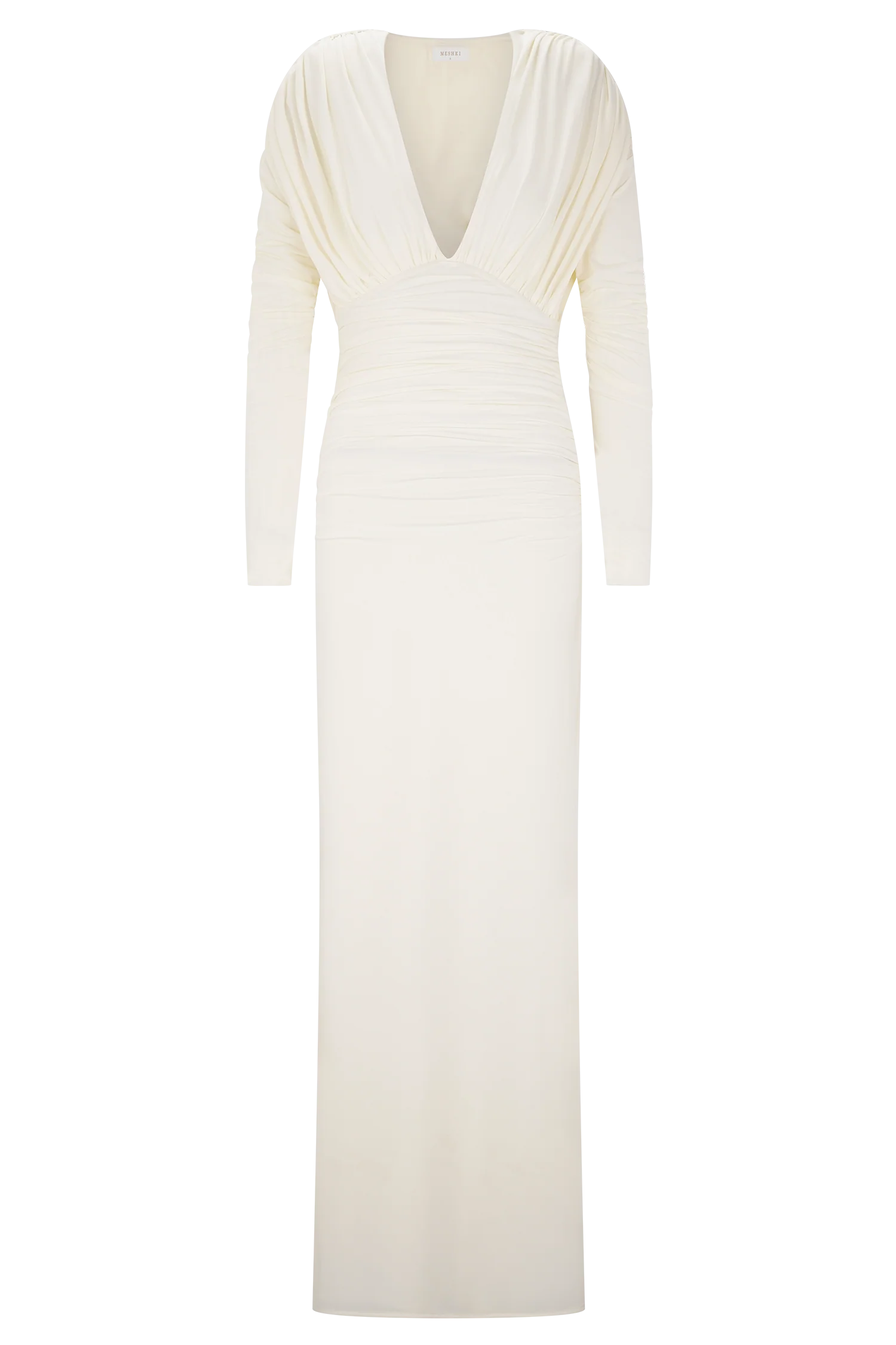 Hayden Long Sleeve Plunge Maxi Dress - Ivory