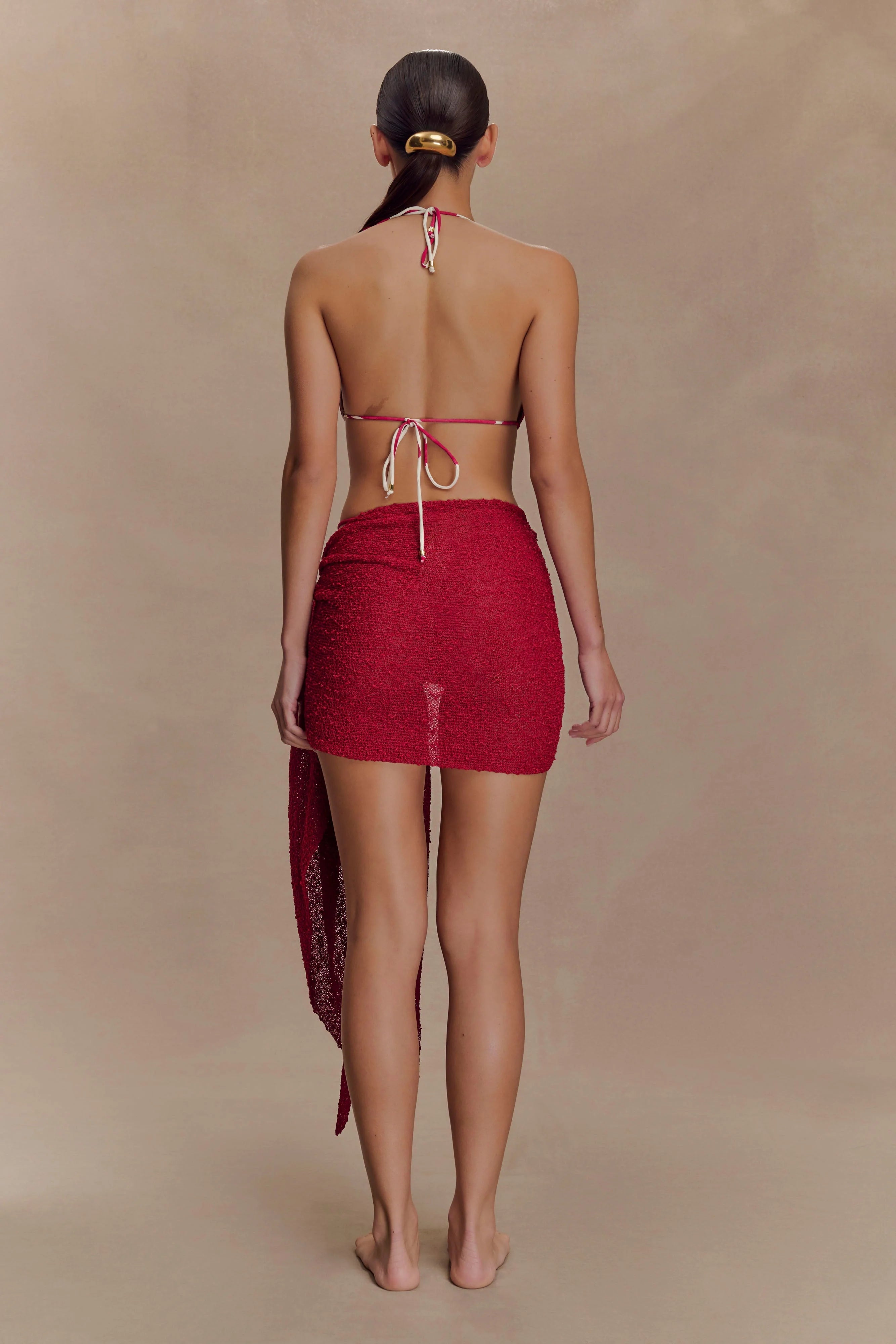 Sammy Boucle Knit Cover Up - Dragonfruit