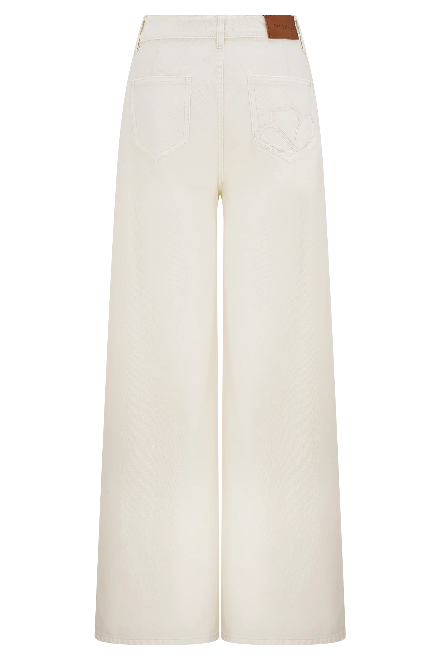 Carmella Embroided Jeans - Ecru