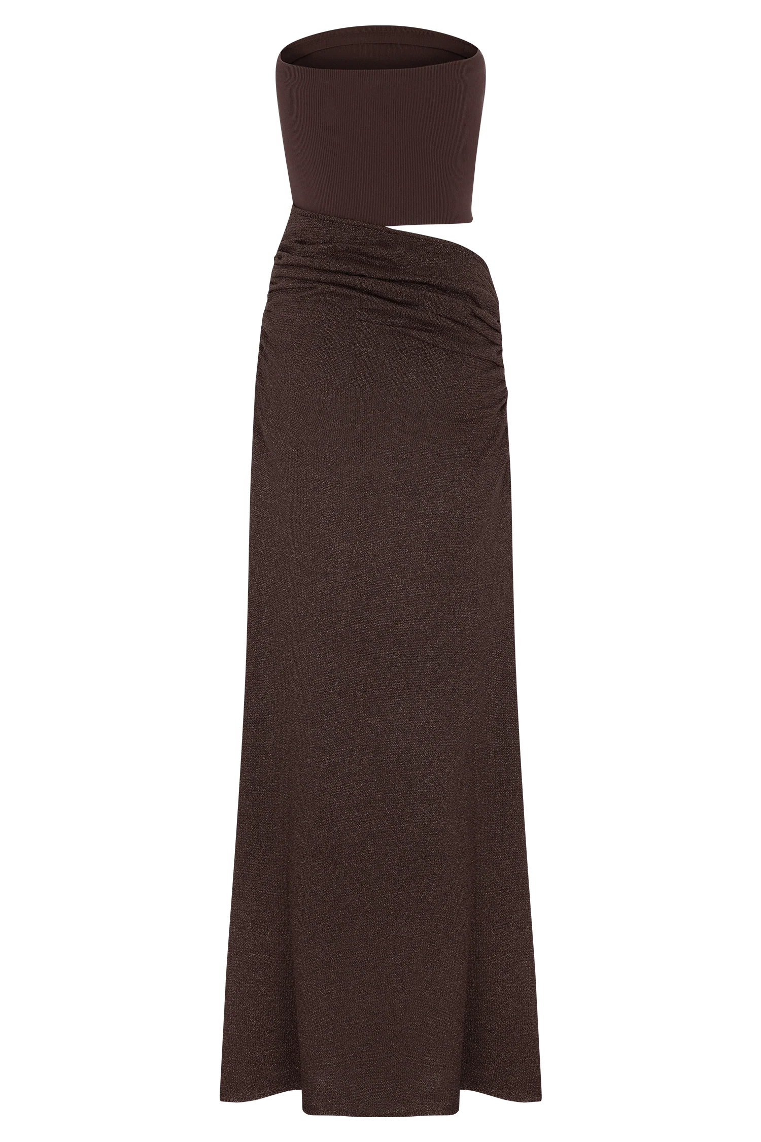 Jasiel Strapless Knit Maxi Dress - Chocolate