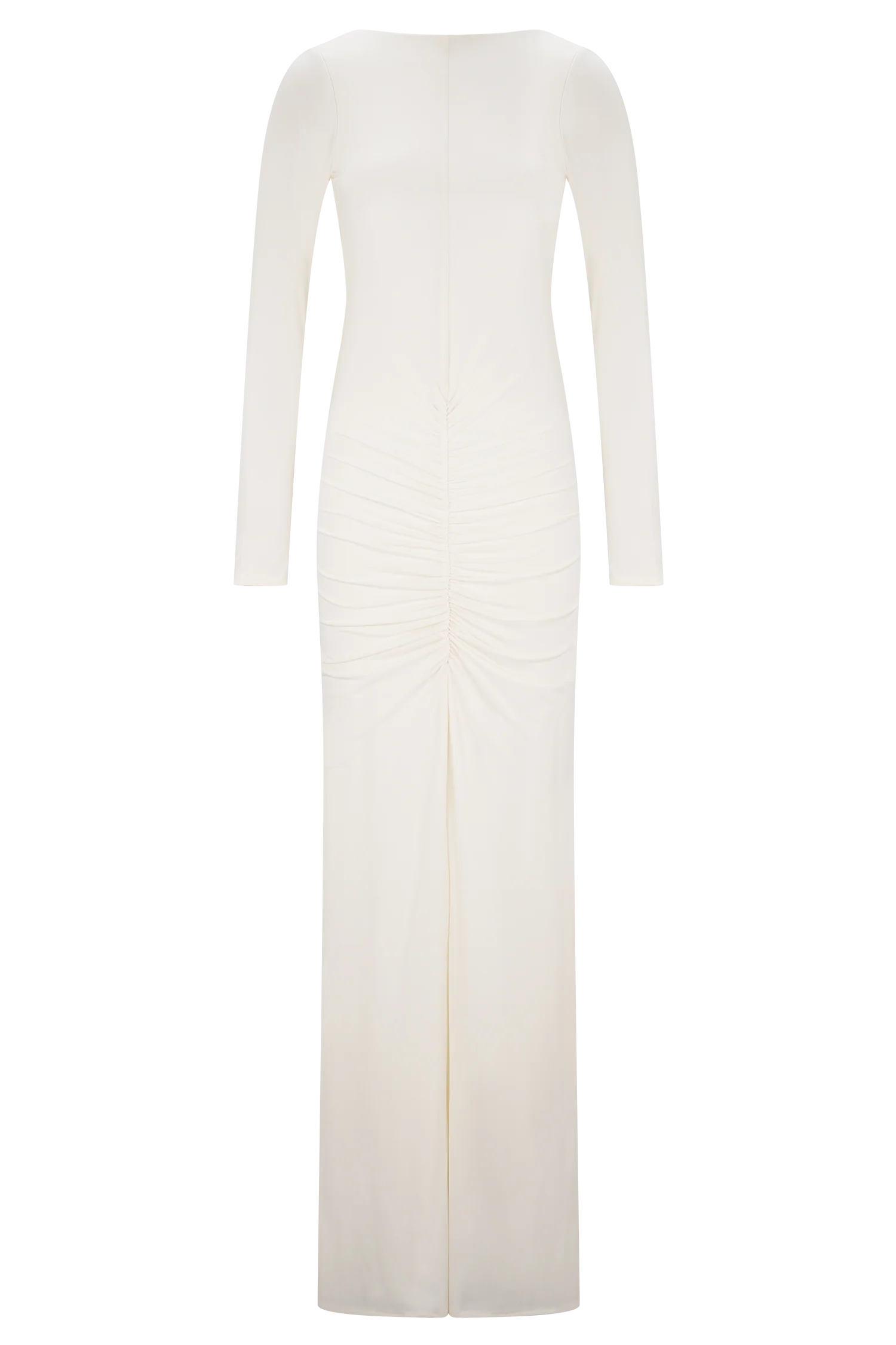 Louisa Long Sleeve Slinky Maxi Dress - Ivory