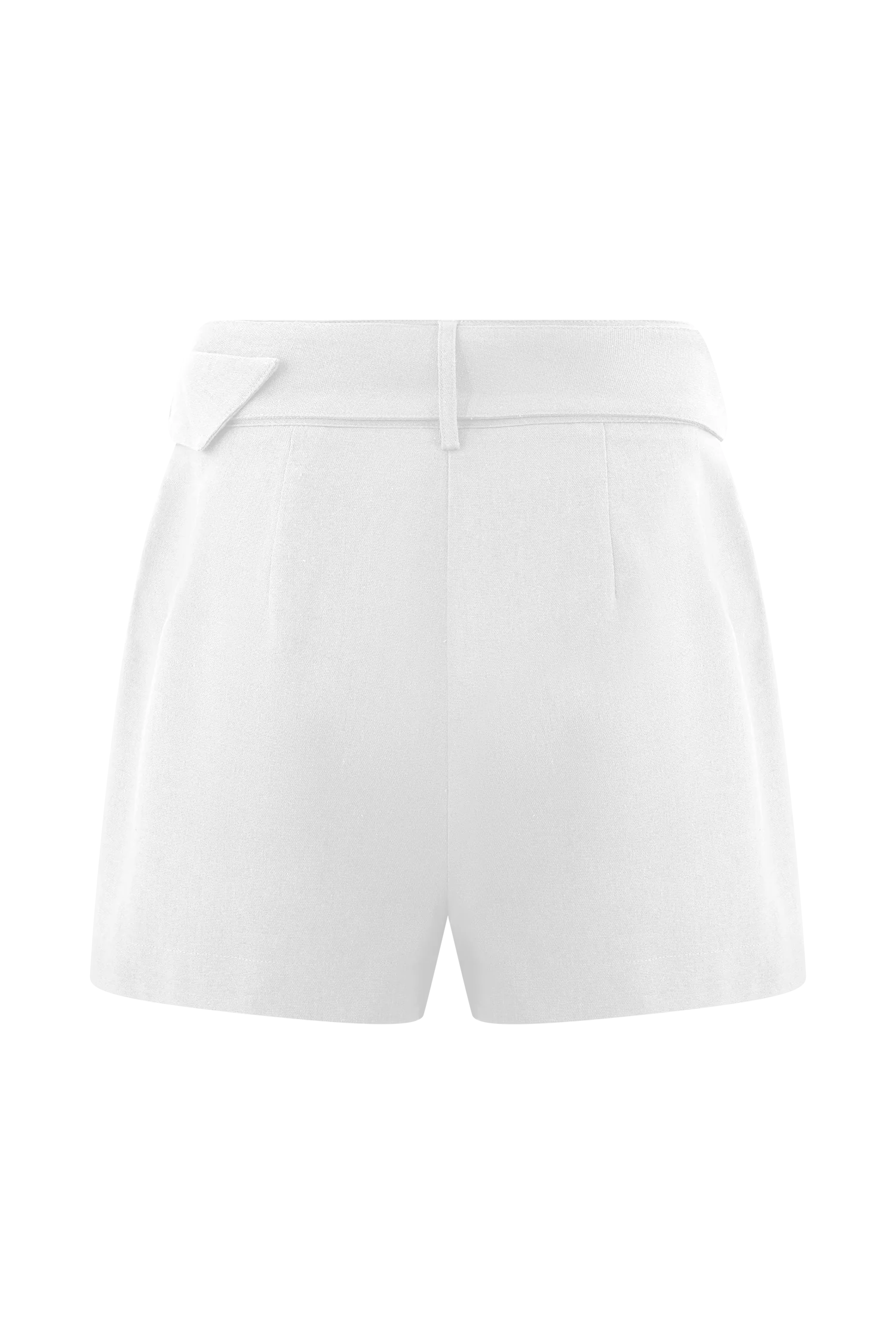 Scout Linen Belted Shorts - White