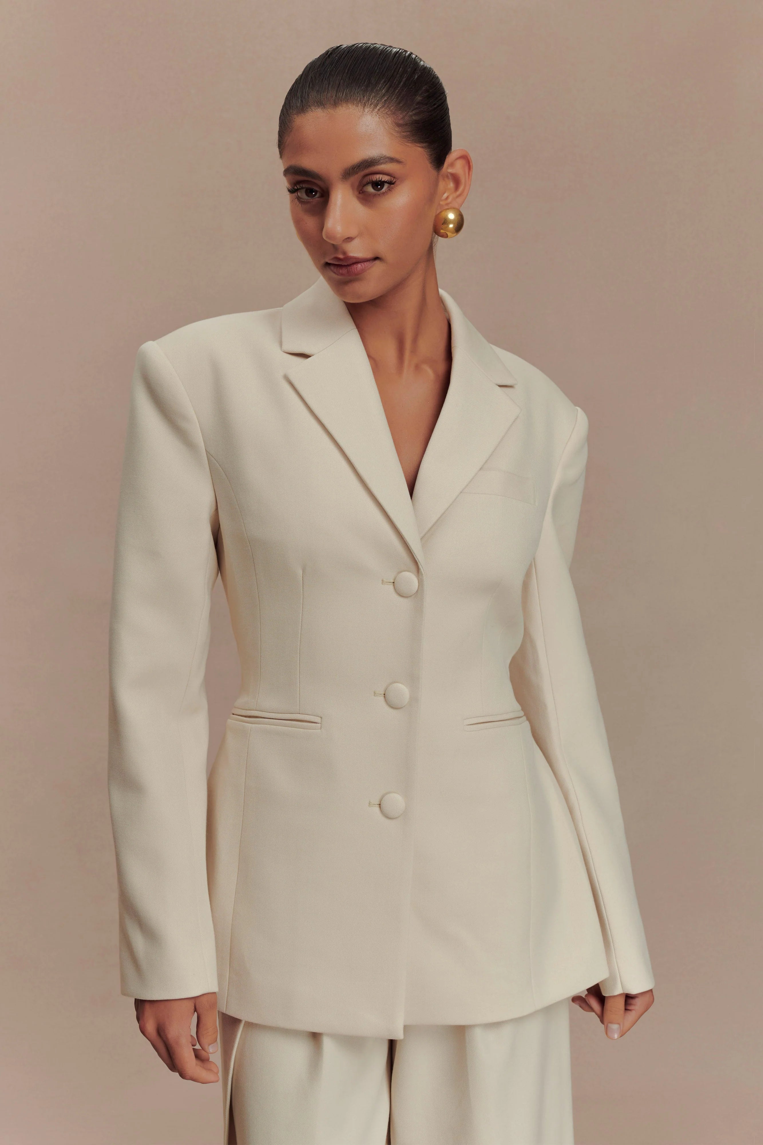 Bellamy Cinched Blazer - Buttermilk