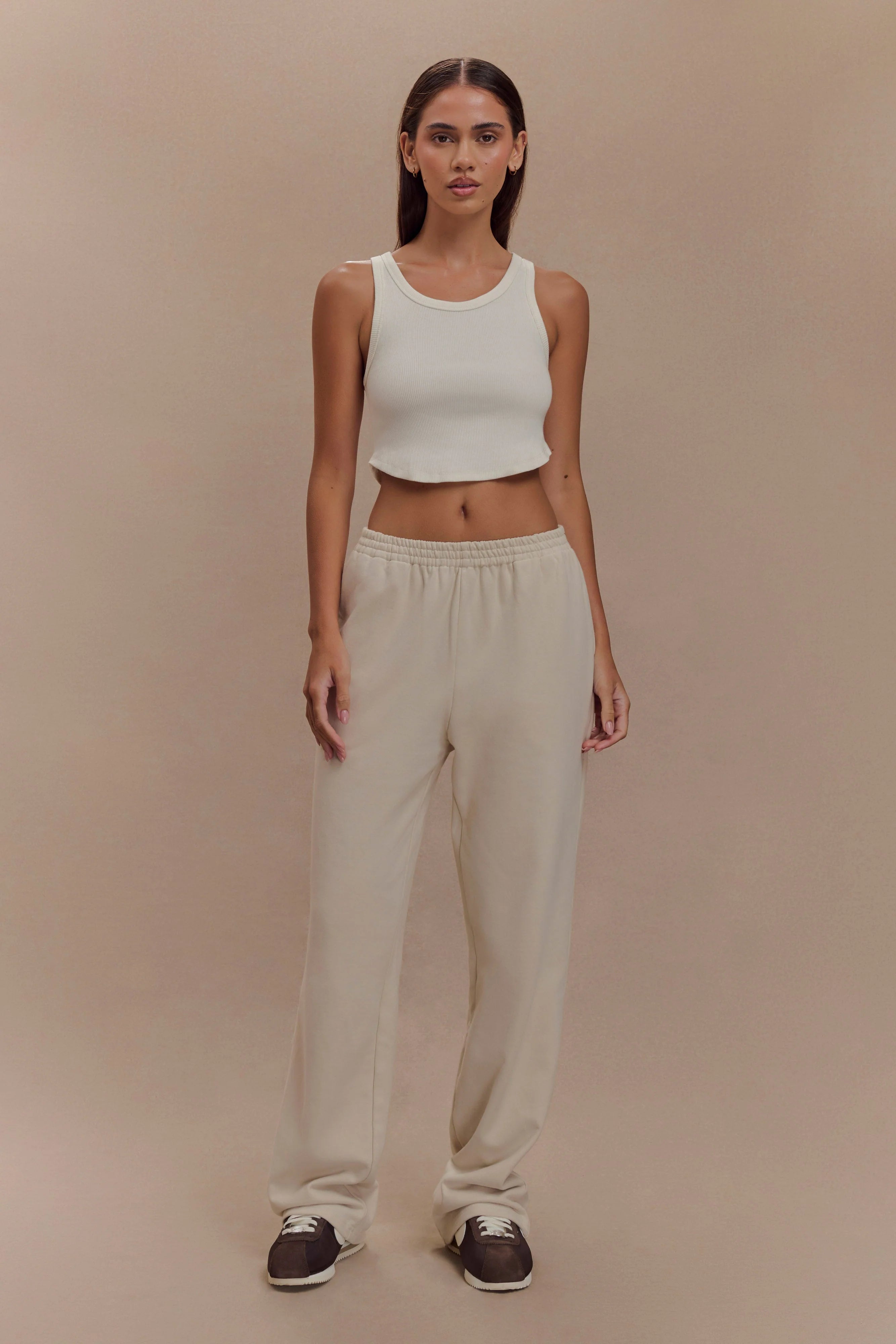 Blake Straight Leg Joggers - Stone