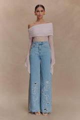 Dahlia One Shoulder Top - Pale Pink
