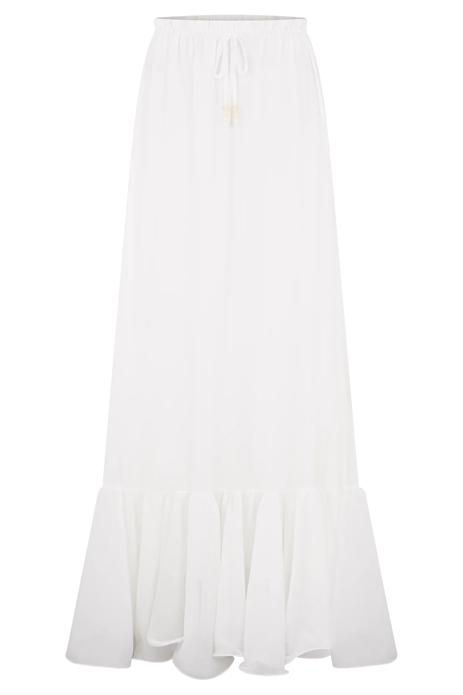 Carlie Chiffon Maxi Skirt - Ivory