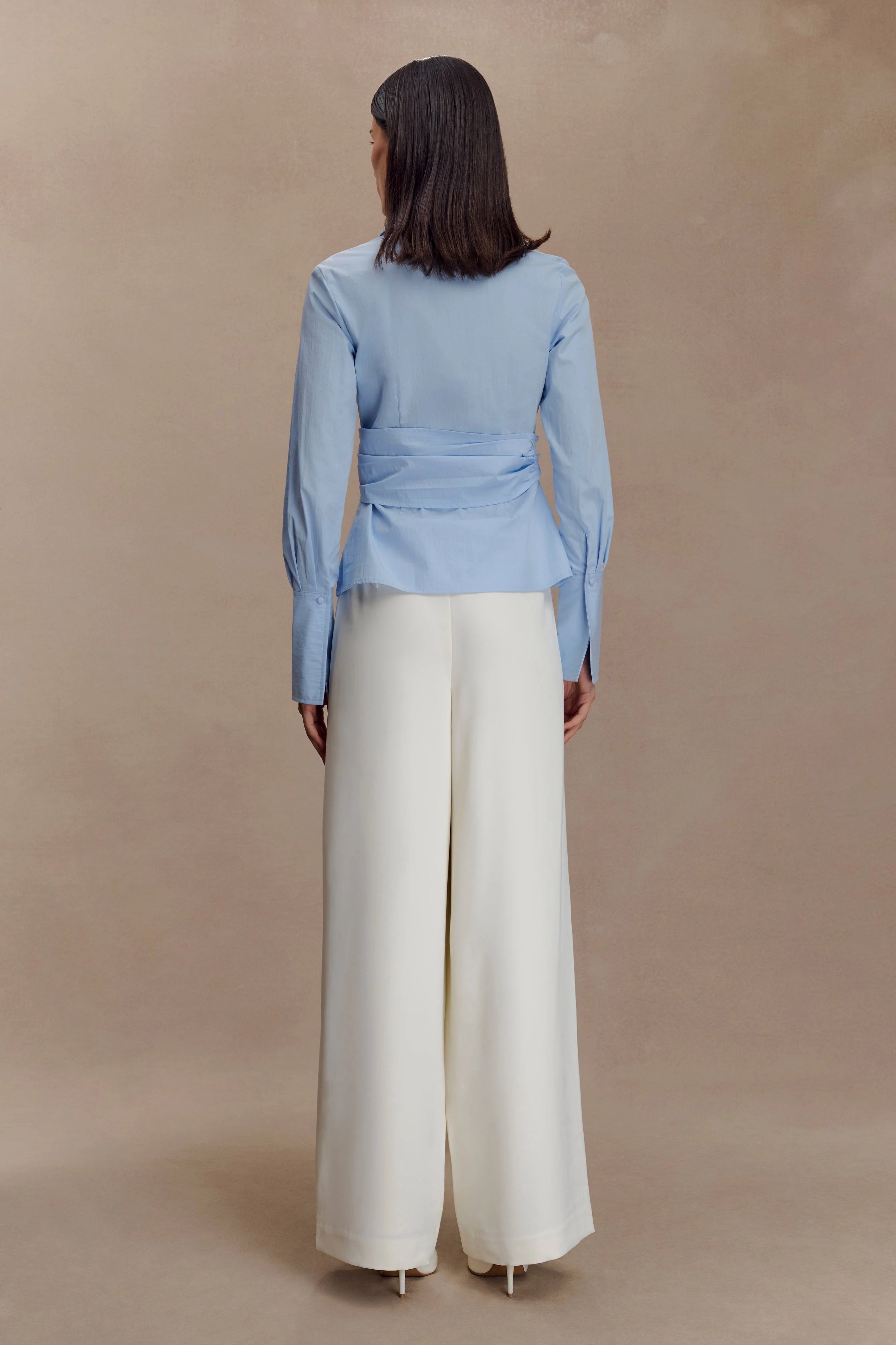Arlo Wide Leg Suiting Trouser - Ivory