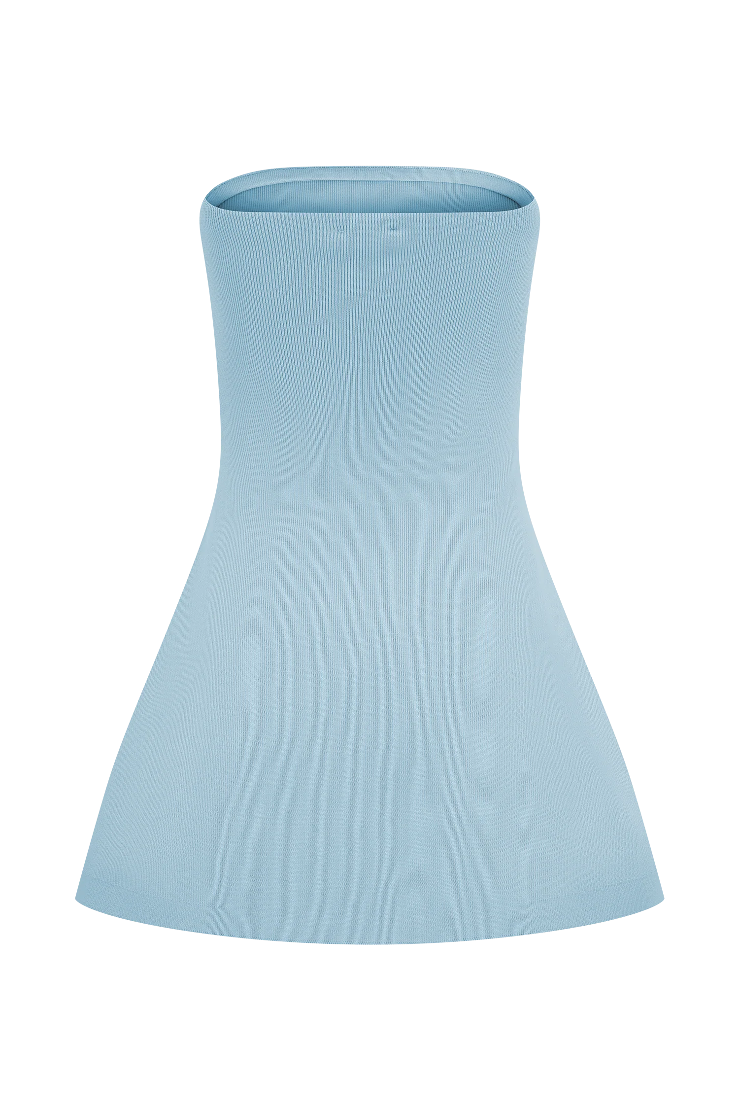 Anette Bandage Knit Strapless Top - Sky Blue