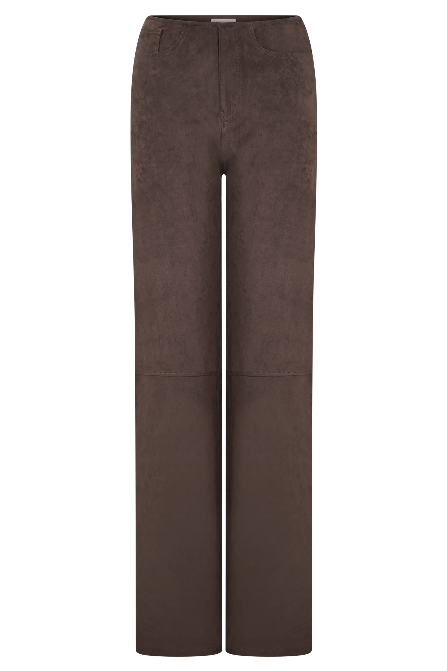 Logan Faux Suede Pants - Dark Chocolate
