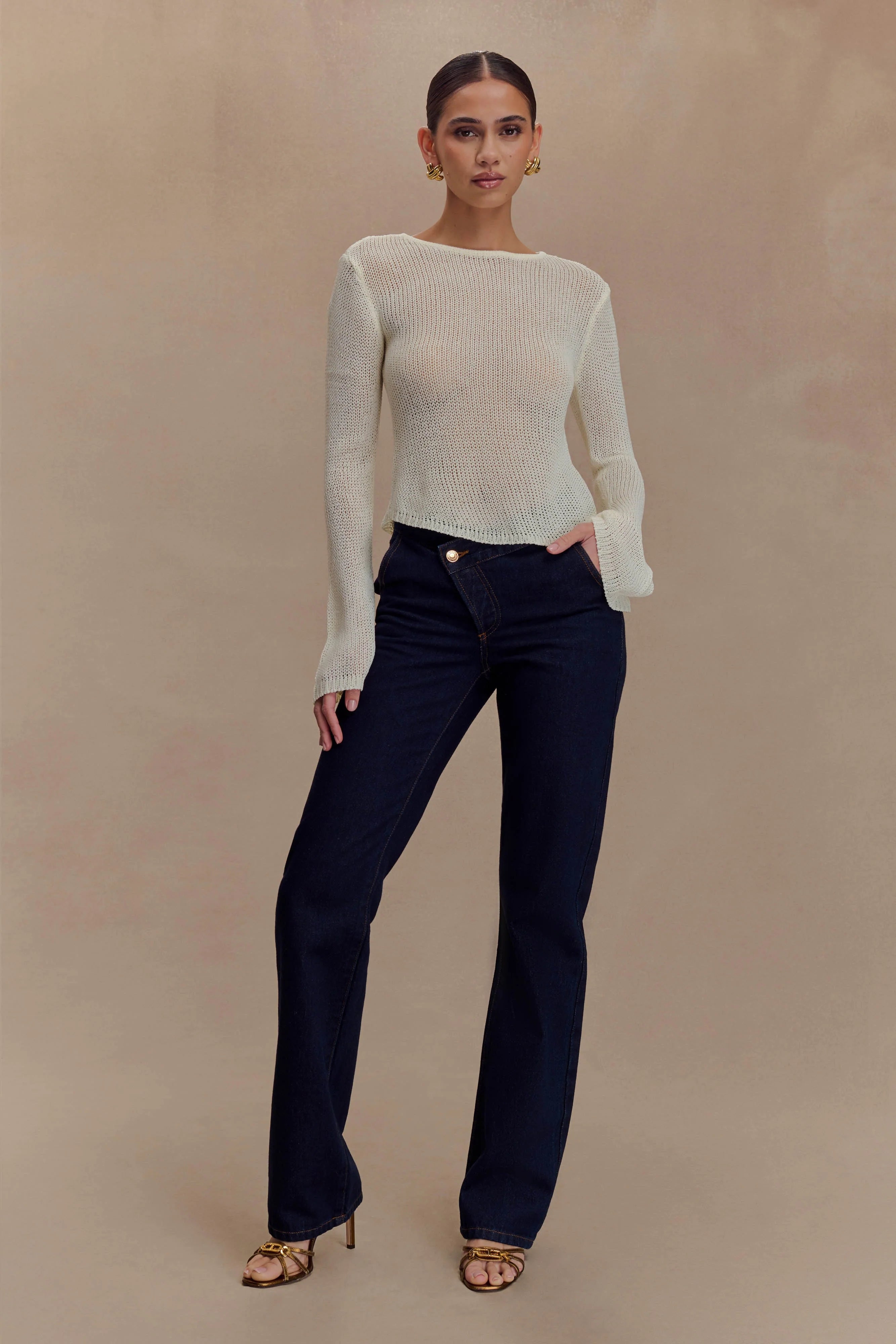 Remington V Front Straight Leg Jeans - Indigo Blue