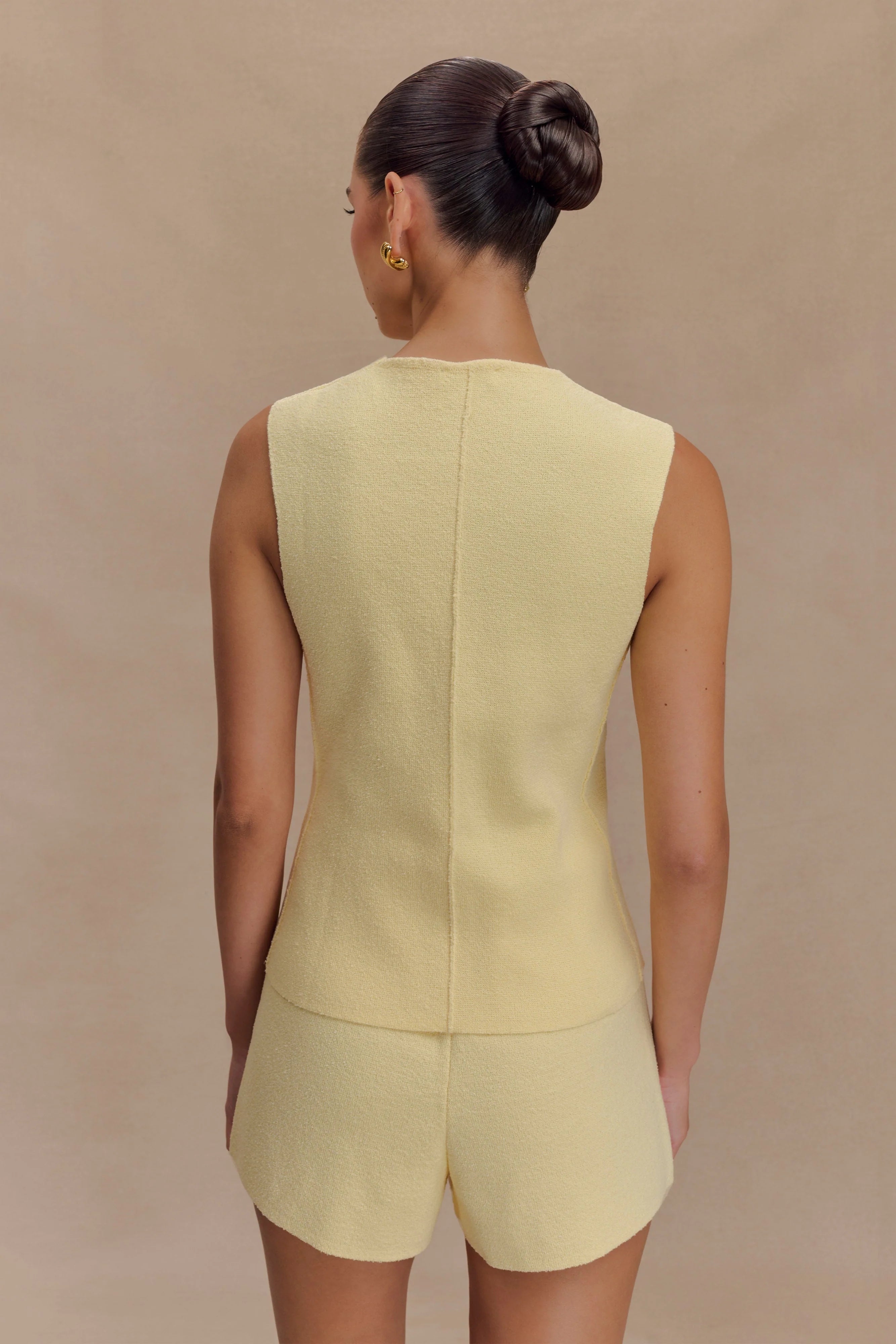 Malika Knit Shorts - Lemon