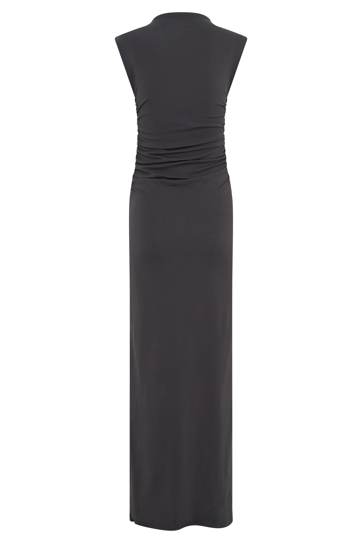 Elliot High Neck Sleeveless Maxi Dress - Dark Charcoal