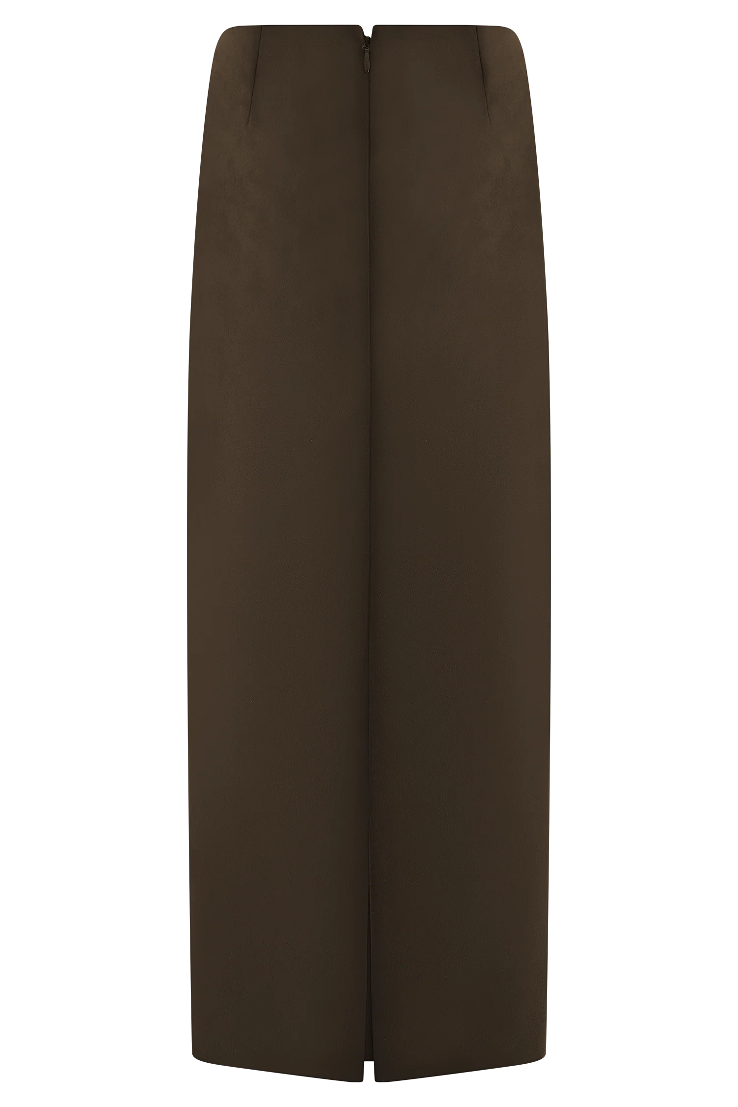 Hayes Faux Suede Midi Skirt - Chocolate