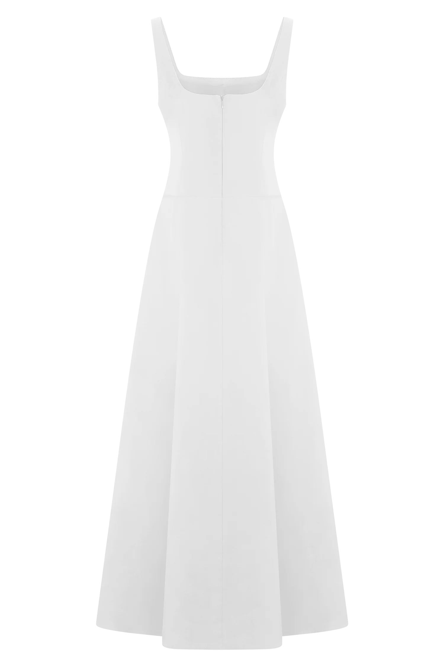 Salma Drop Waist Cotton Maxi Dress - White