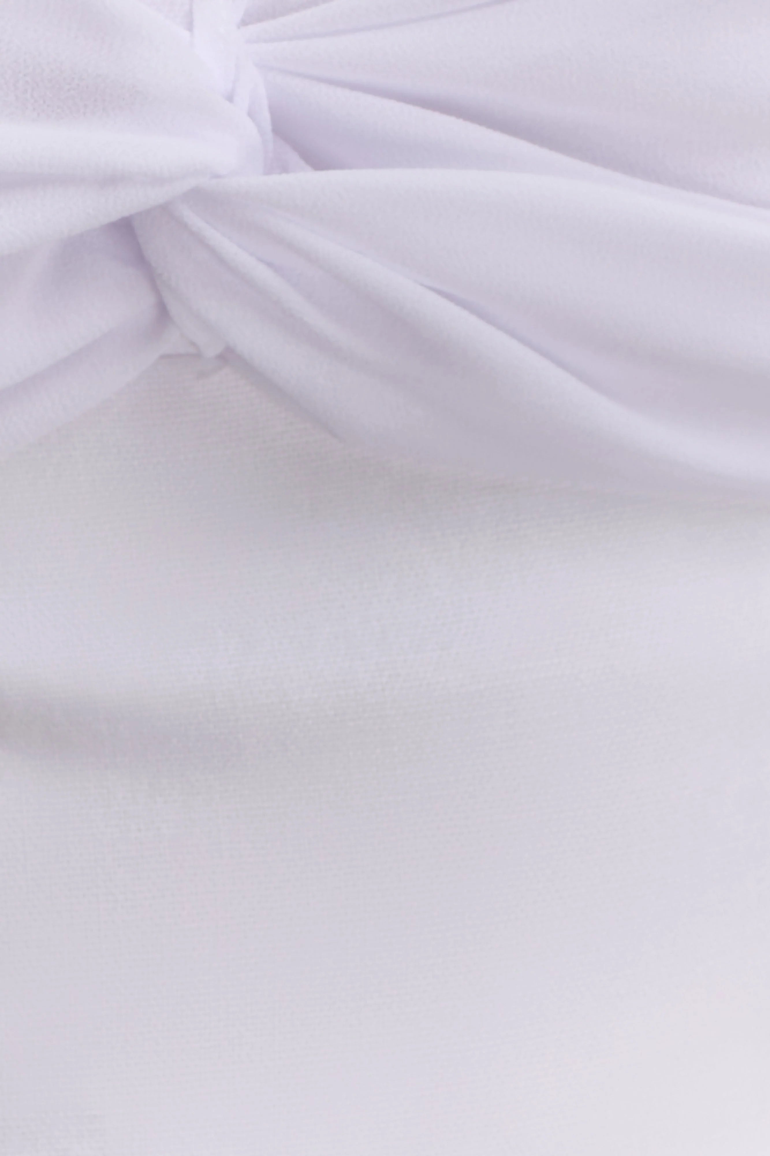 Talia Chiffon And Linen Halter Top - White