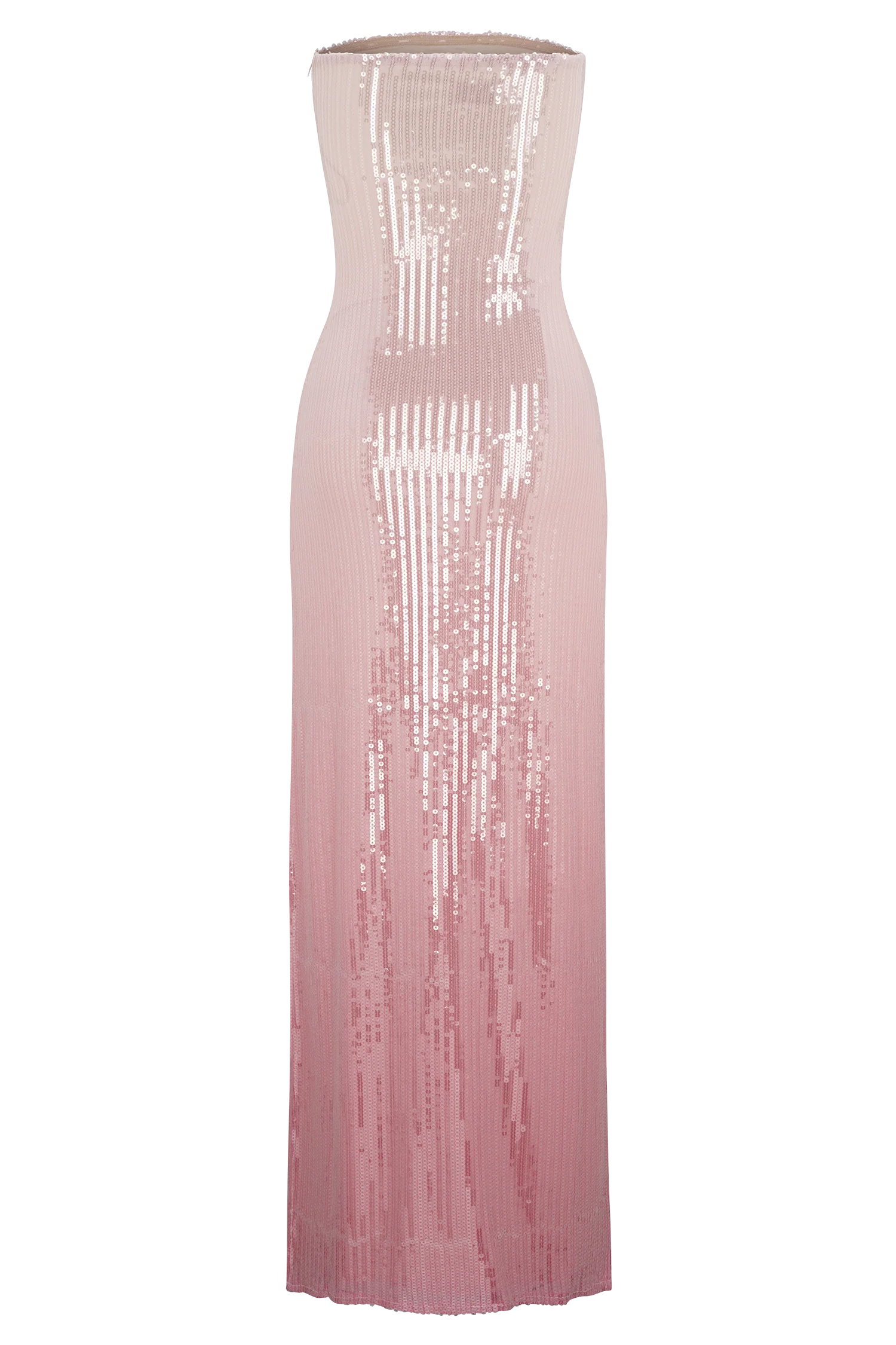 Miranda Strapless Sequin Maxi Dress - Ombre Pink
