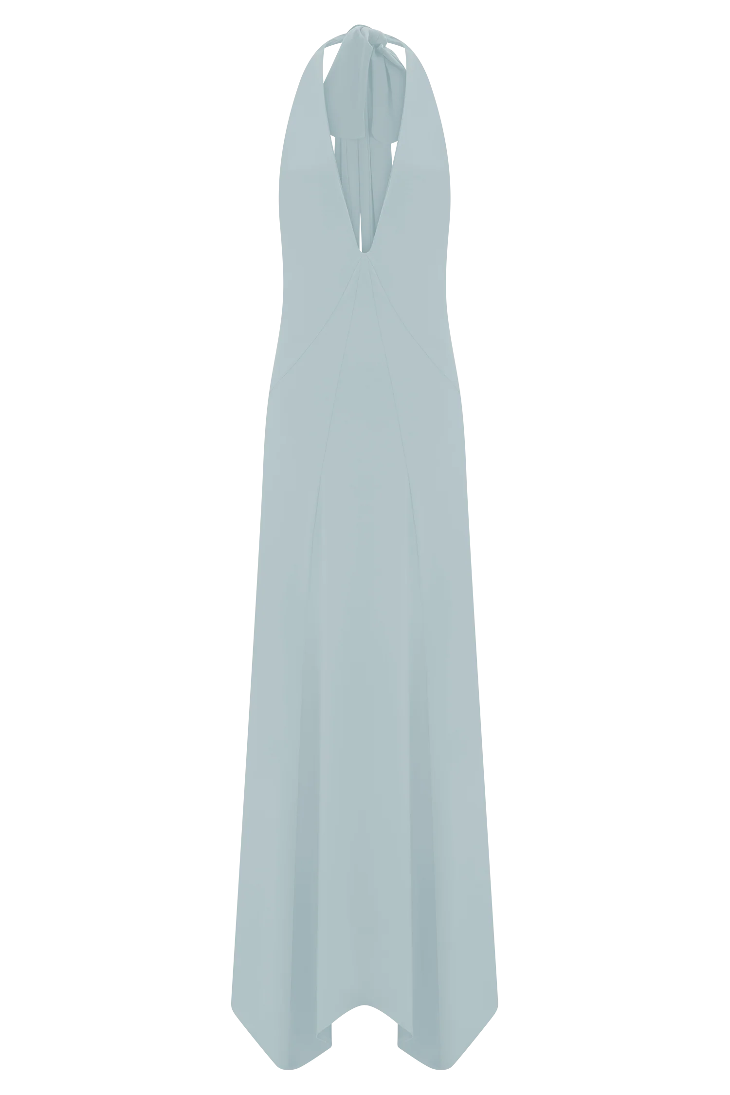 Juliet Slinky Maxi Dress With Scarf - Pale Blue