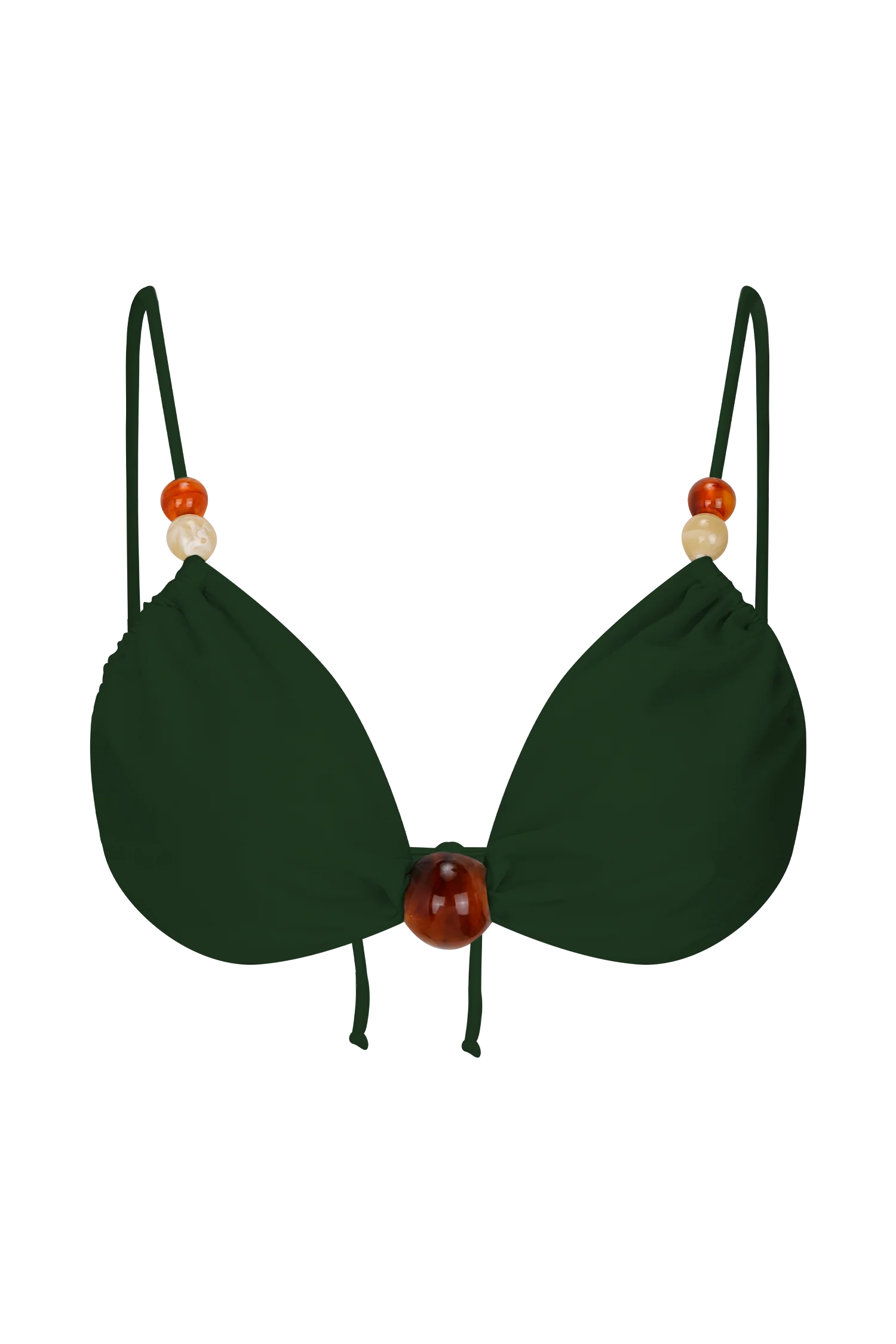 Memphis Beaded Bikini Top - Green