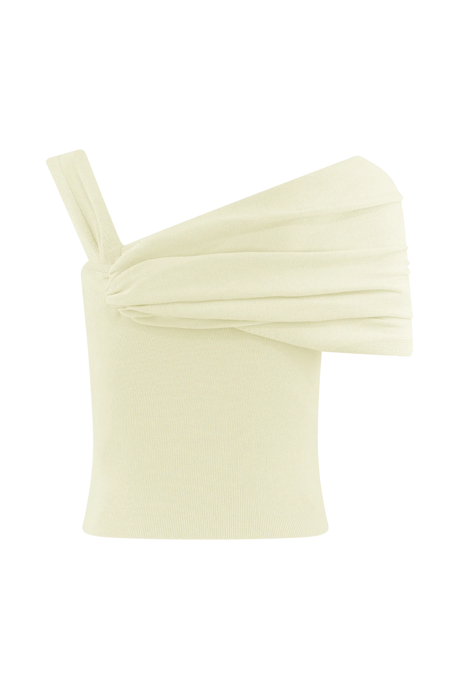 Irene Gathered Knit Top - Ivory