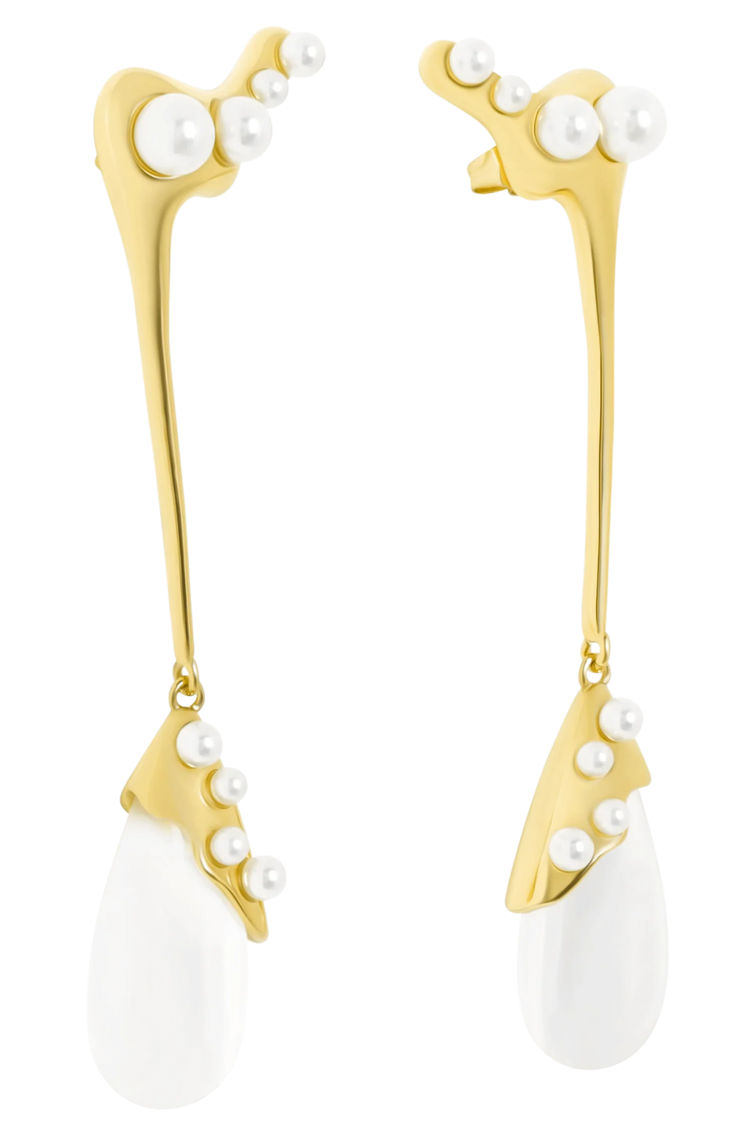 Adelaide Pearl Drop Earrings - Gold