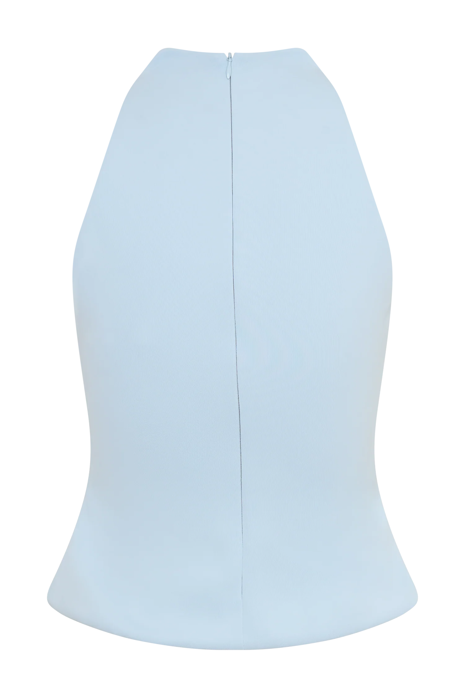 Portia Scuba Sleeveless Top - Pale Blue