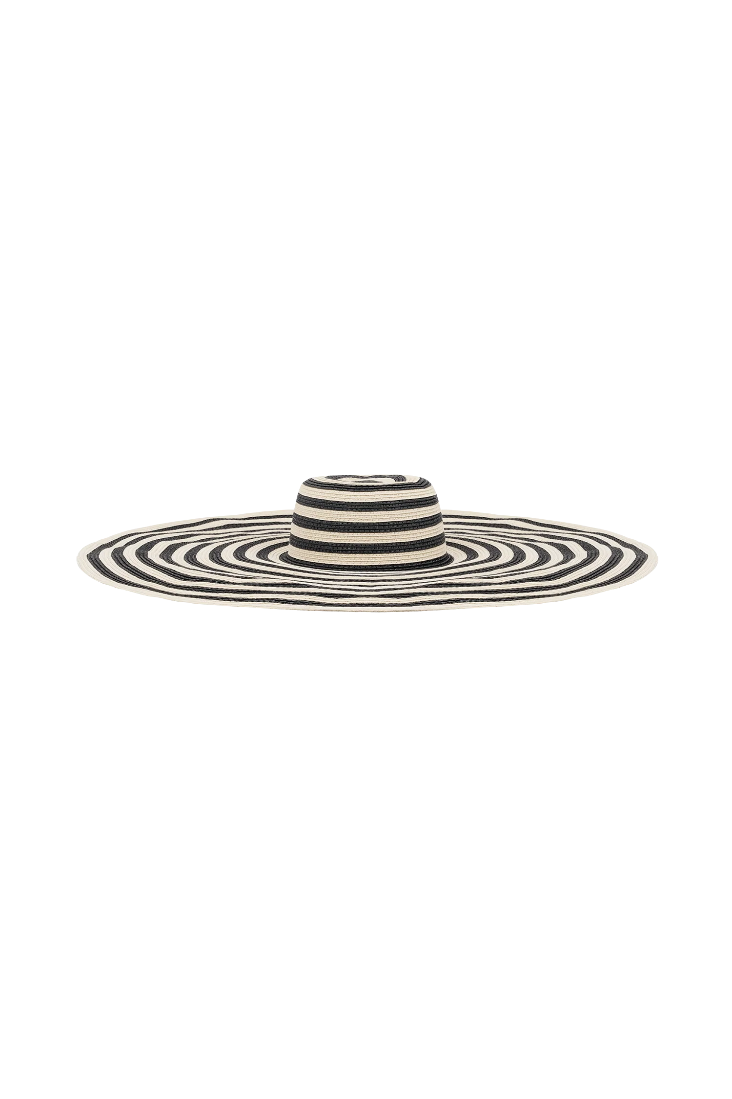 Cecil Straw Maxi Hat - Black And Neutral Stripe