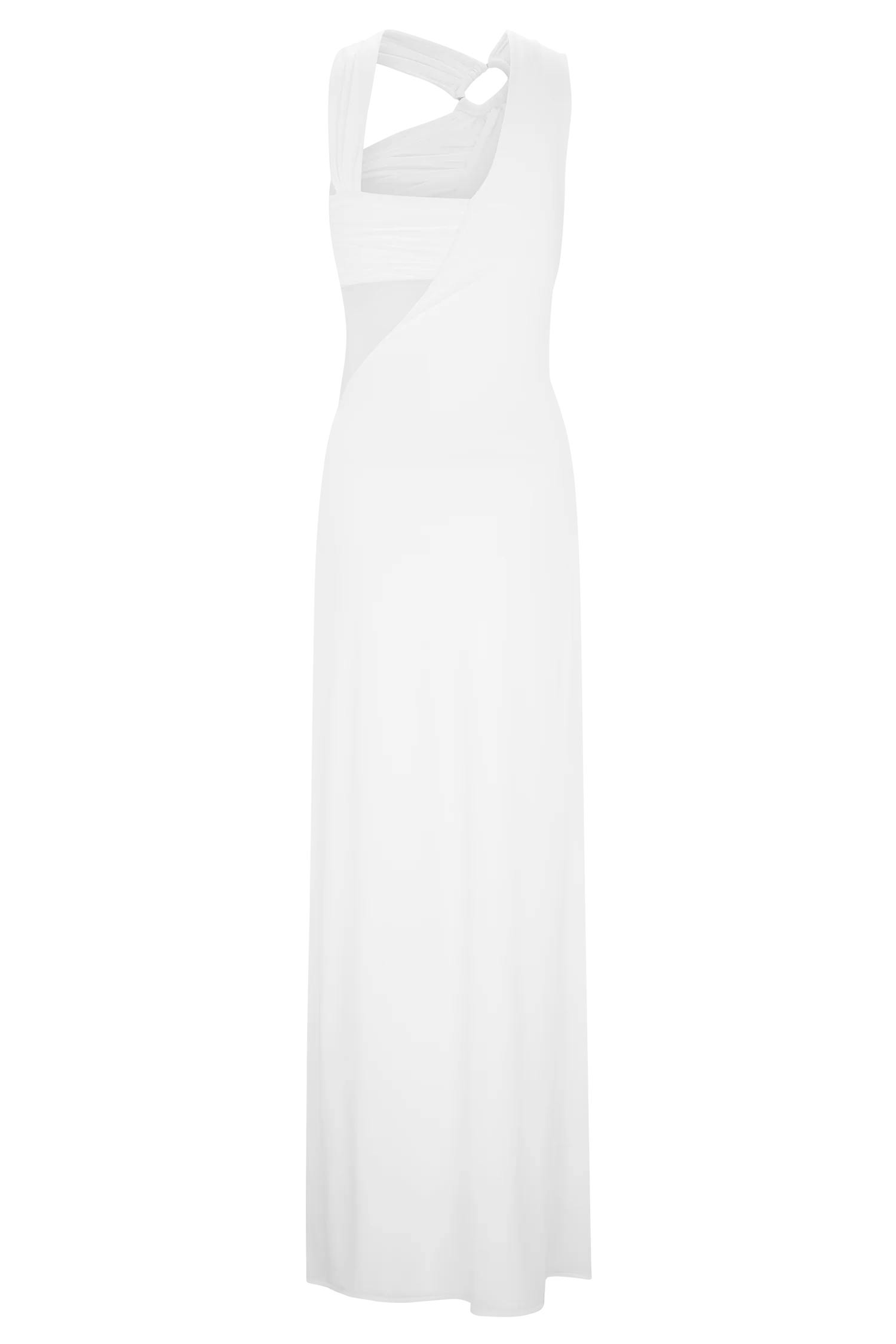 Lottie Slinky Maxi Dress With Split - White