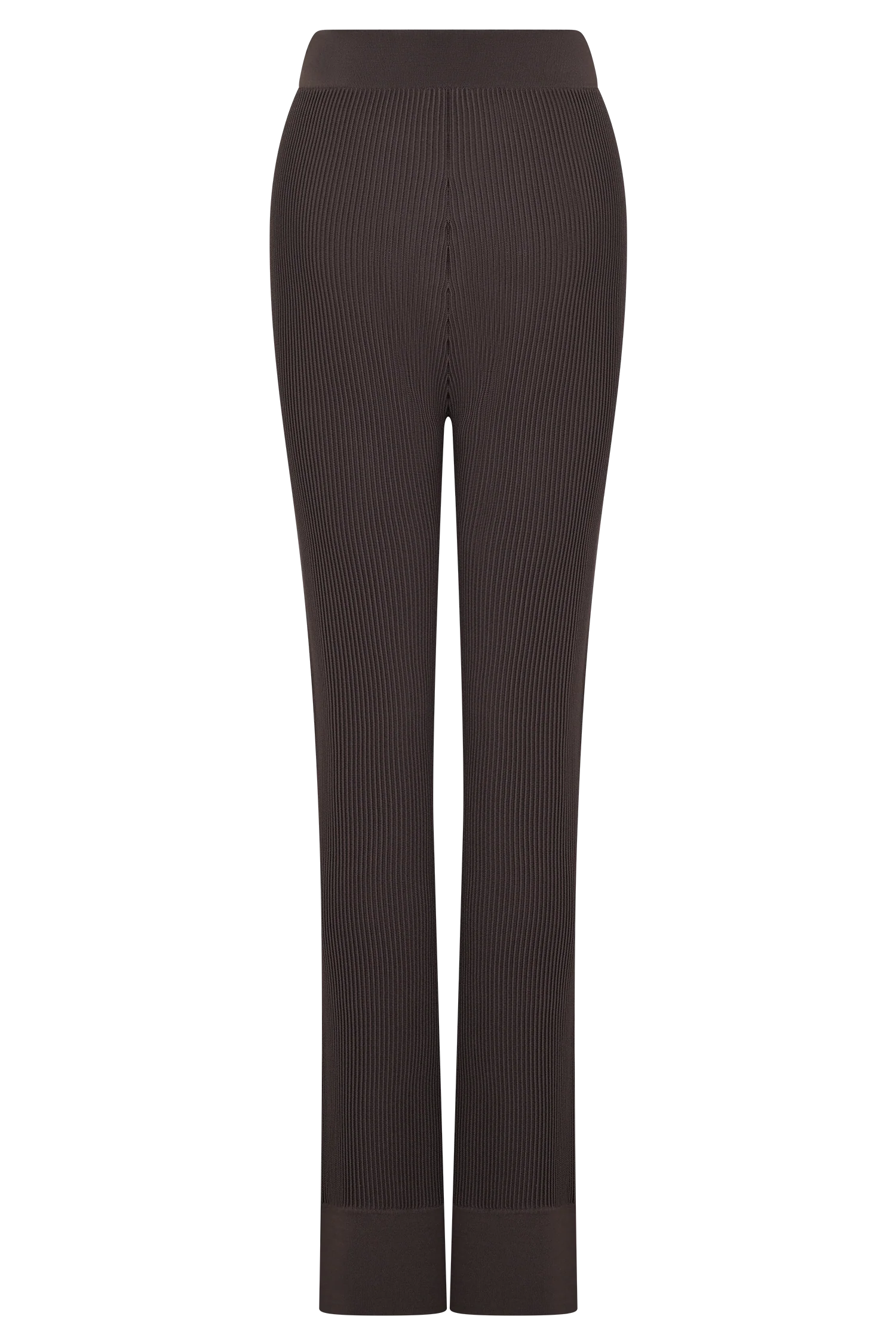 Elodie Ribbed Knit Pants - Chocolate