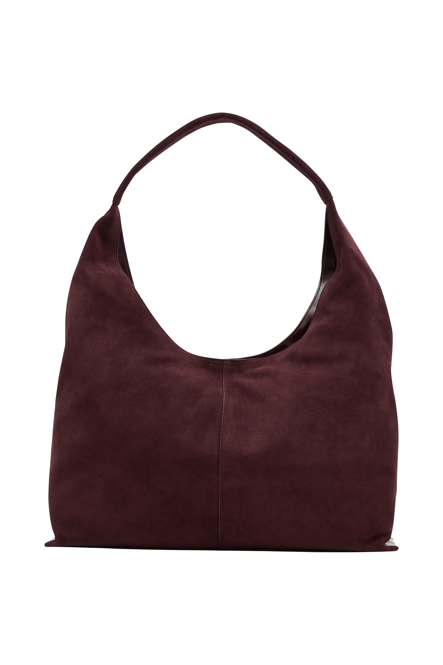 Hazel Slouchy Suede Bag - Burgundy