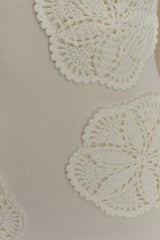 Amari Knit Crochet Knit Mini Dress - Ivory