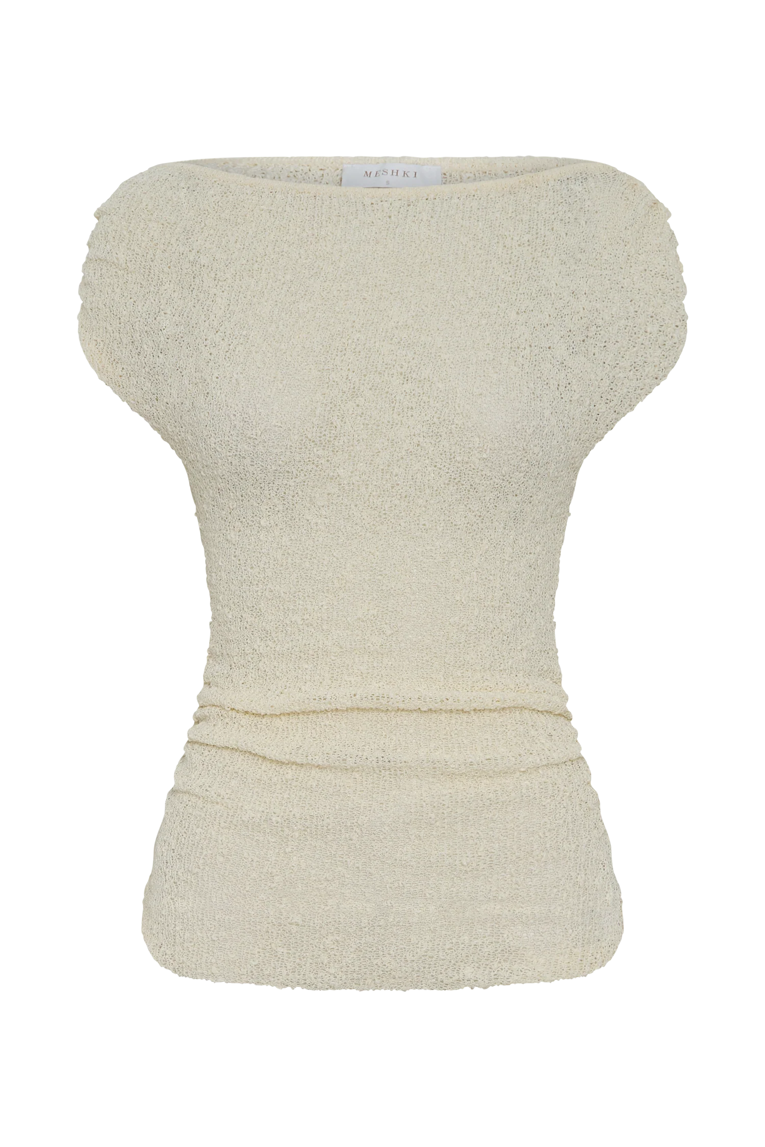 Chloe Off Shoulder Boucle Knit Top - Ivory