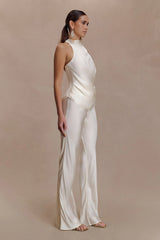 Bianca Satin Pants - Ivory