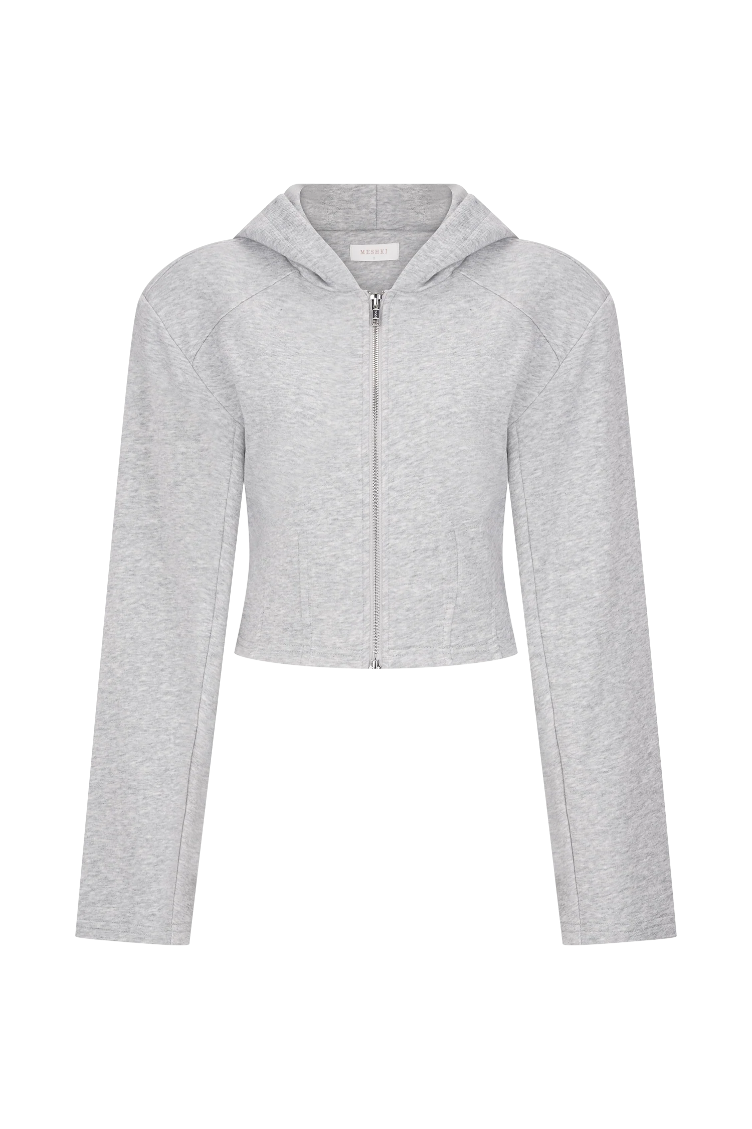 Quinn Zip Up Hoodie - Light Grey Marle