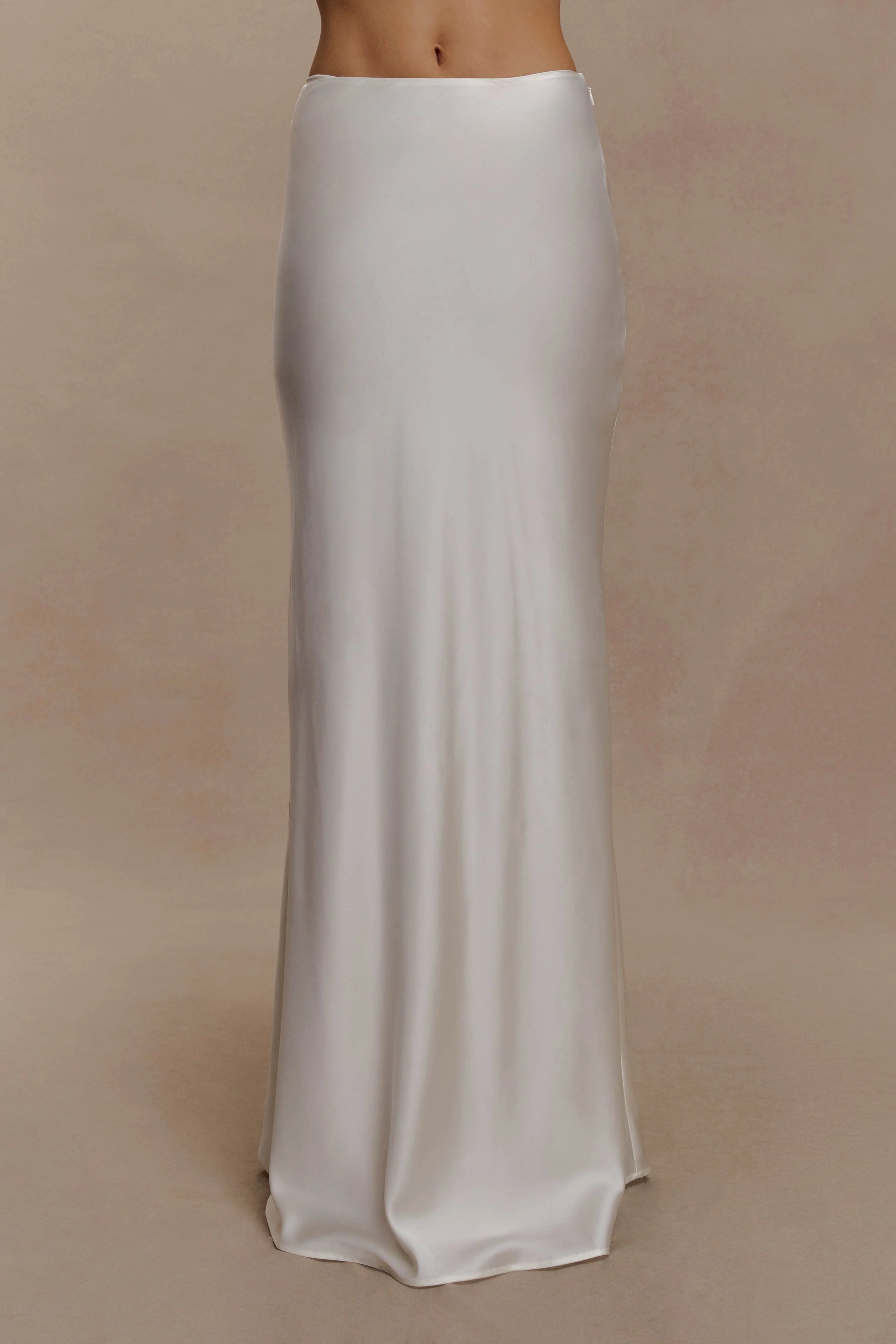 Sabrina Silk Blend Maxi Skirt - Ivory