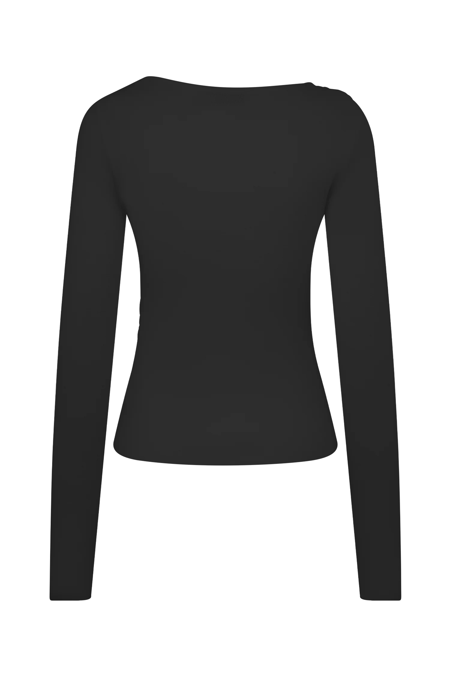 Culver Draped Twist Knit Top - Black