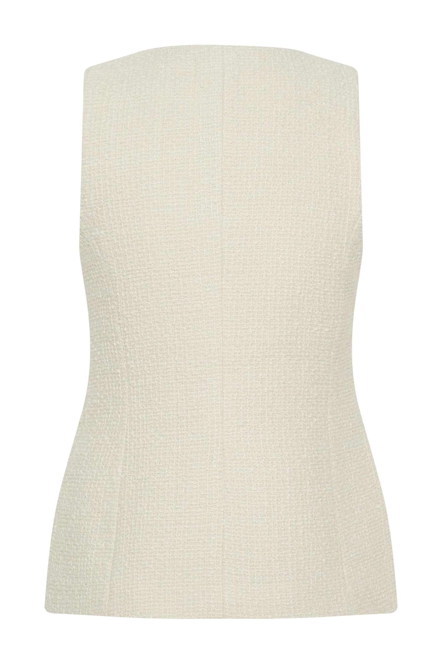 Camilla Boucle Sleeveless Vest - Ivory
