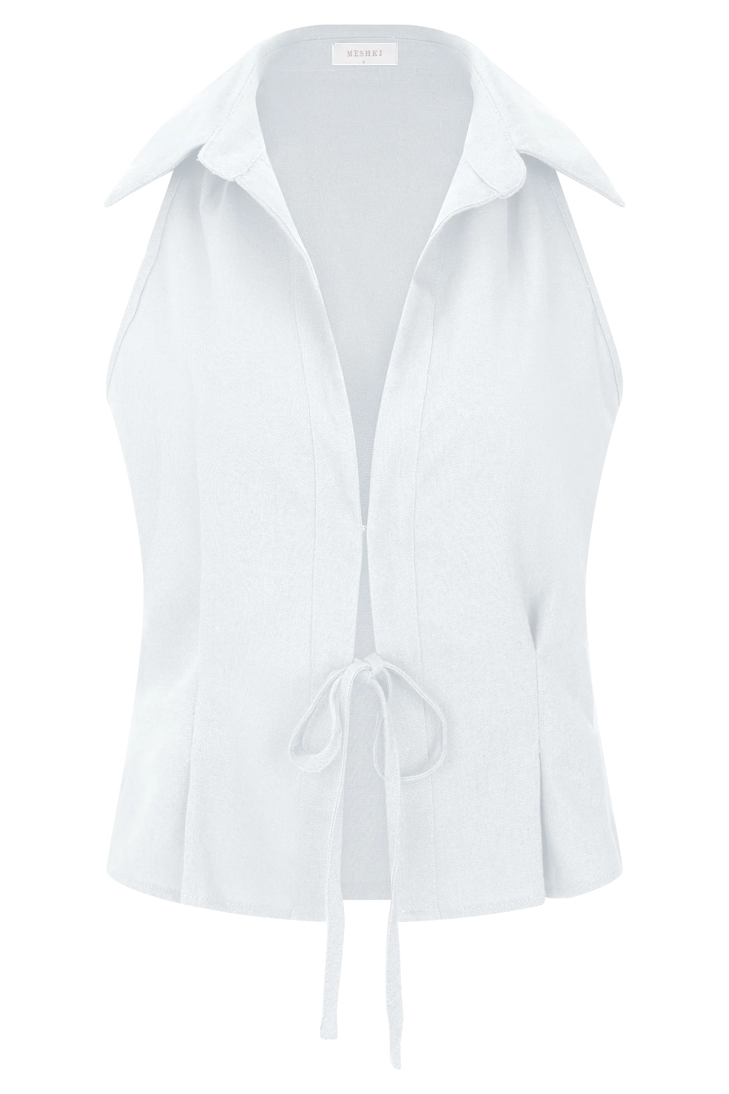 Scout Sleeveless Linen Shirt - White